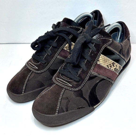 MARBLE Shoes - Coach Black and Brown Retro Sneakers